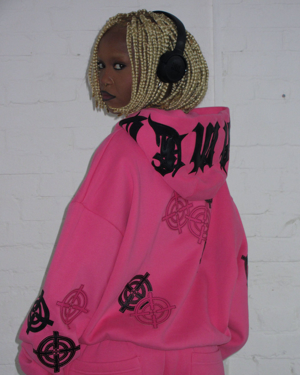 INCOGNITO ZIP HOODIE HOT PINK