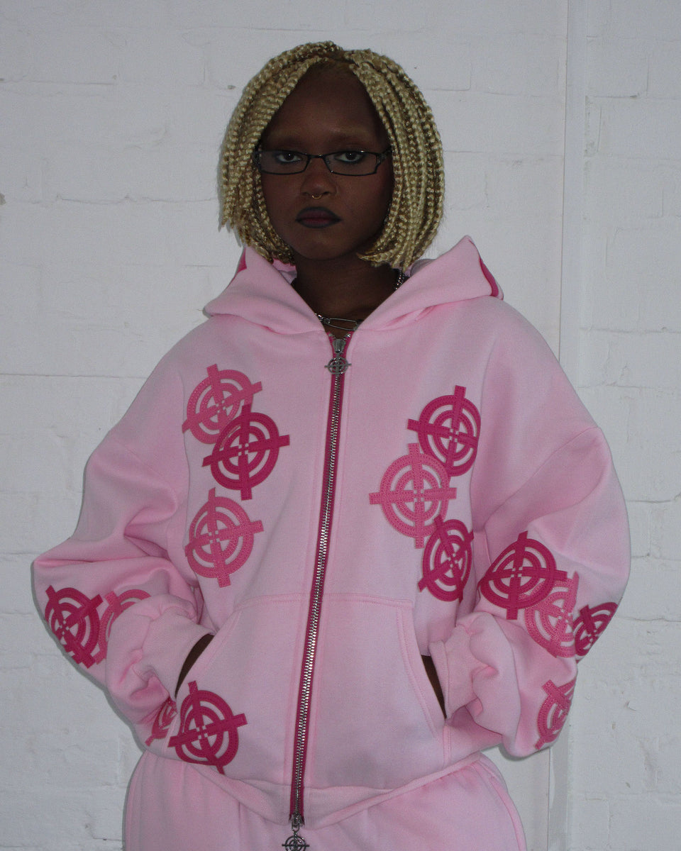 INCOGNITO ZIP HOODIE PINK POISON