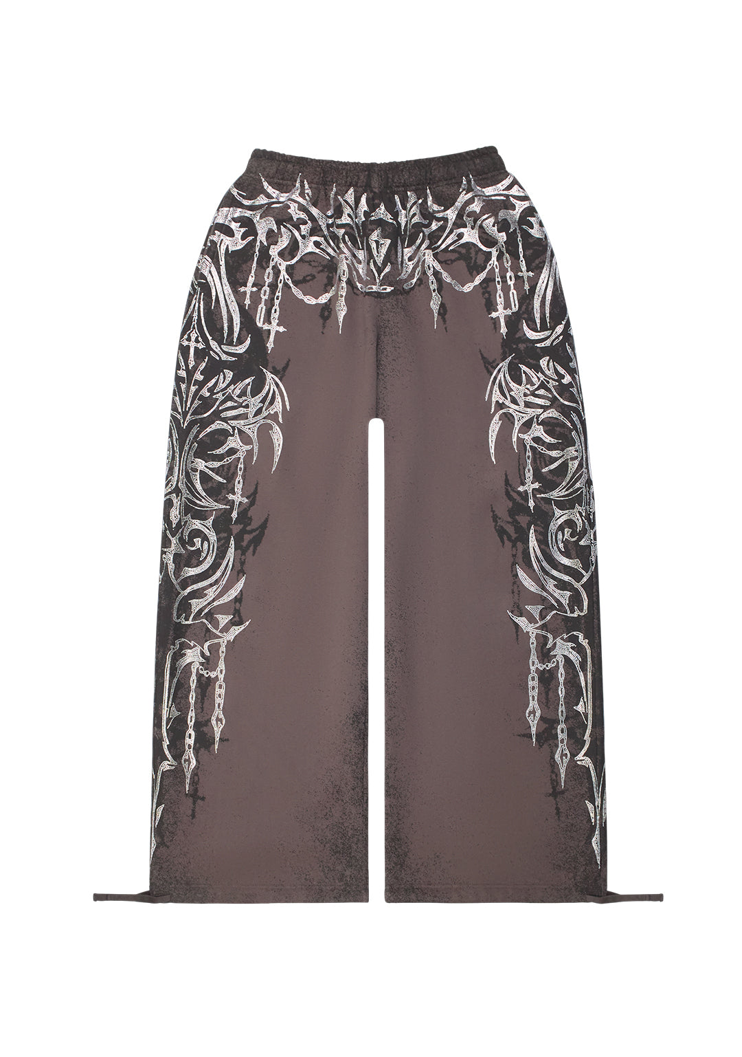 INFATUATION RHINESTONE OVERSIZED SWEATPANTS DEEP GREY