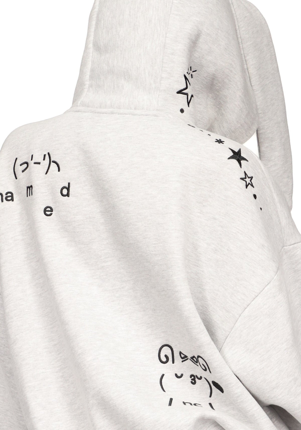 MALFUNCTION BUNNY ZIP HOODIE GREY MARL (DETACHABLE EARS)