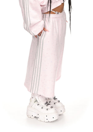 MALFUNCTION SPORTY OVERSIZED SWEATSHORTS BABY PINK