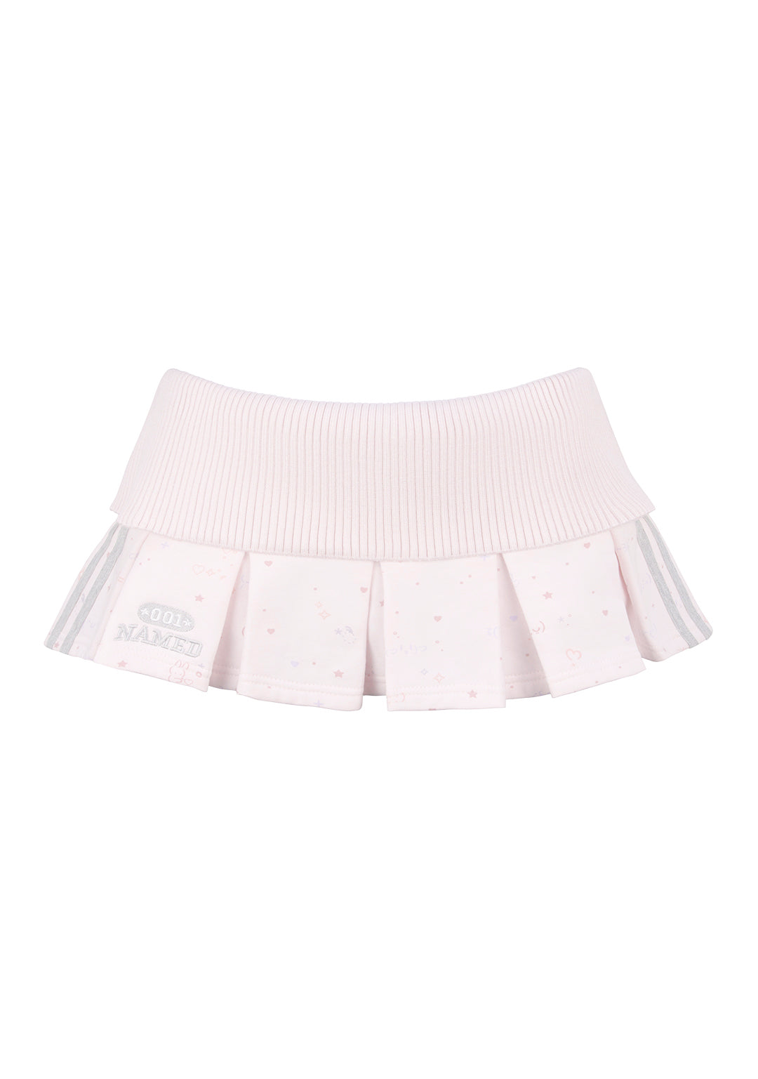 MALFUNCTION SPORTY PLEATED MINI SKIRT BABY PINK