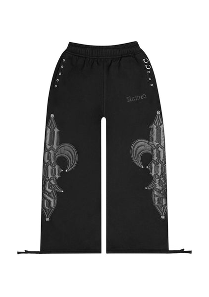 【年内まで】sweats collectiveスウェッツ黒パンツ midnight-studded-oversized-