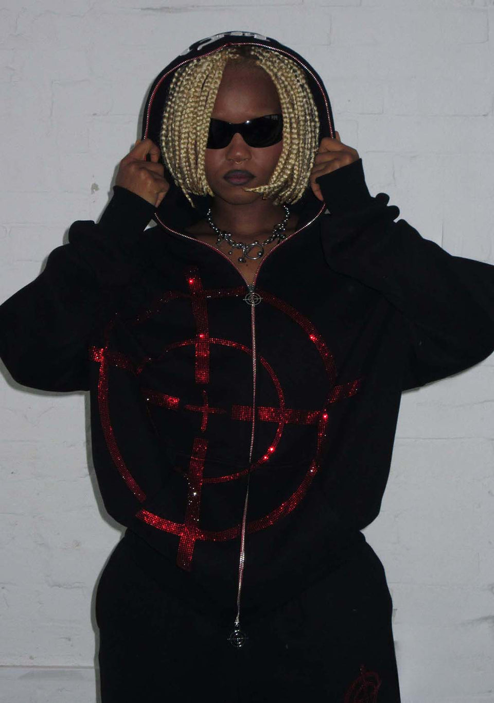 MISSION ZIP HOODIE BLACK