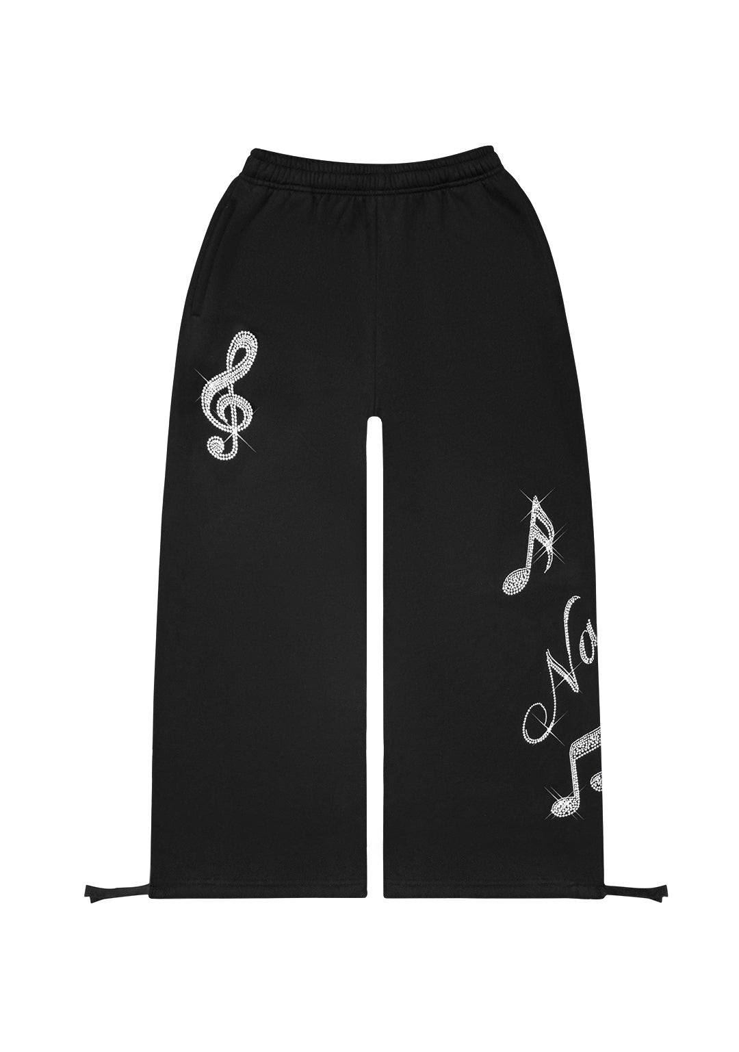 MUSE STUDDED OVERSIZED SWEATPANTS BLACK
