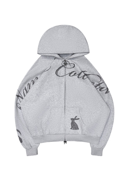 Muse Studded Zip Hoodie Grey Marl – NAMED COLLECTIVE®