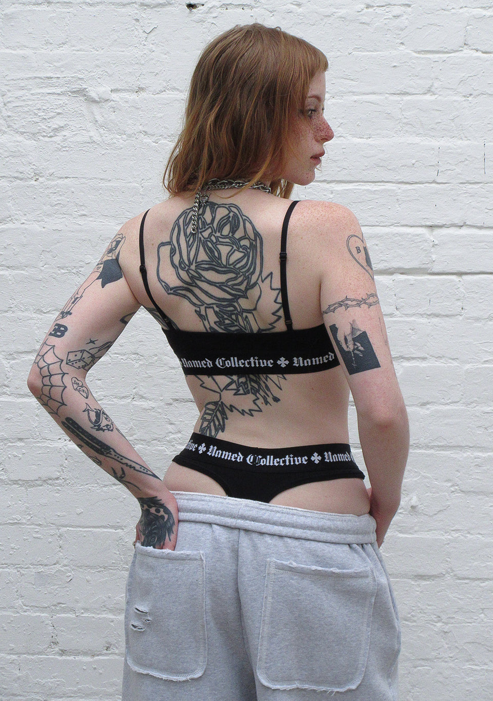 NAMED CLASSICS LOGO BRALET BLACK