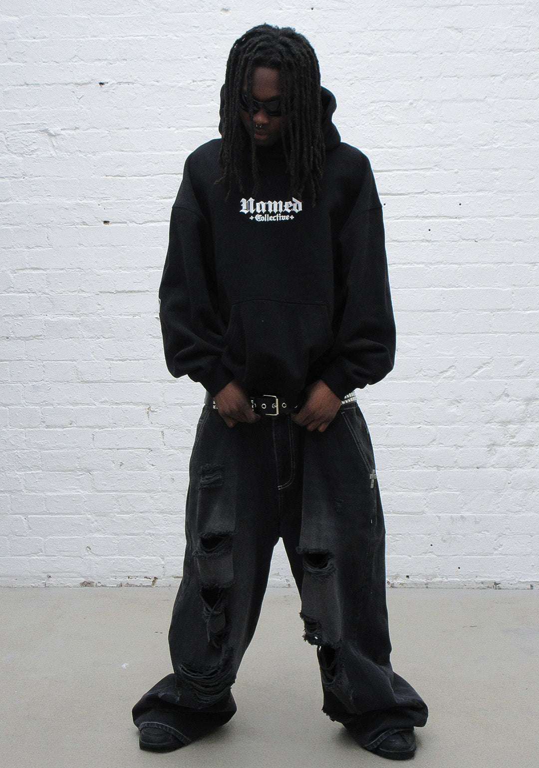 NAMED CLASSICS LOGO PULLOVER HOODIE BLACK