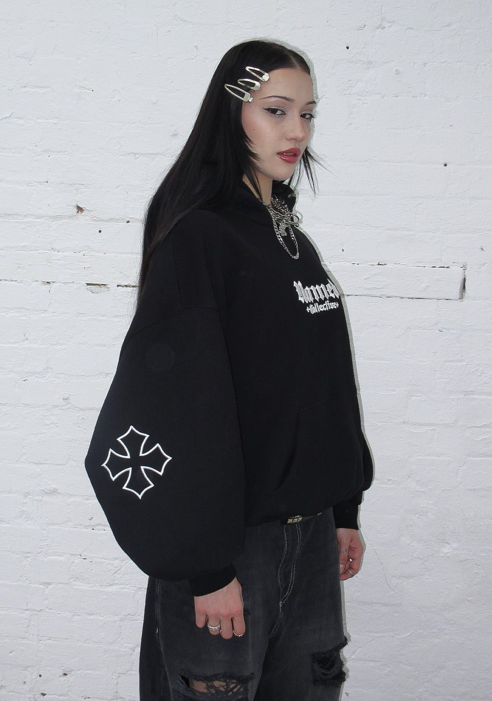 NAMED CLASSICS LOGO PULLOVER HOODIE BLACK