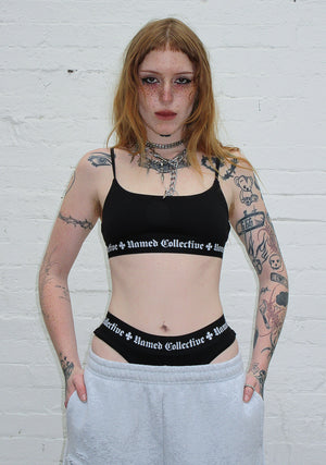 NAMED CLASSICS LOGO THONG BLACK