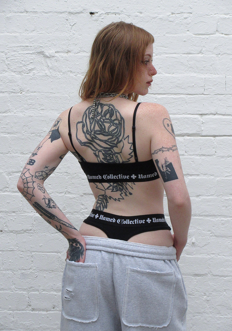 NAMED CLASSICS LOGO THONG BLACK