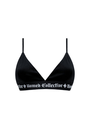 NAMED CLASSICS LOGO TRIANGLE BRALETTE BLACK