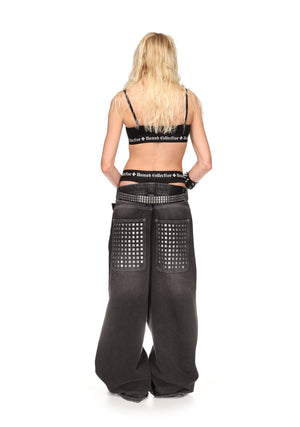 NAMED CLASSICS LOGO TRIANGLE BRALETTE BLACK