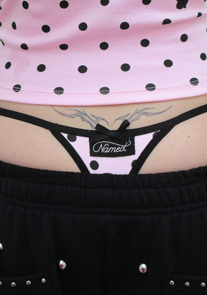 NOVA POLKA DOT G-STRING BABY PINK