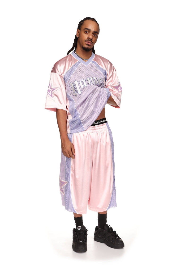 Nth ACTIVE AIRTEX MESH OVERSIZED JERSEY BABY PINK
