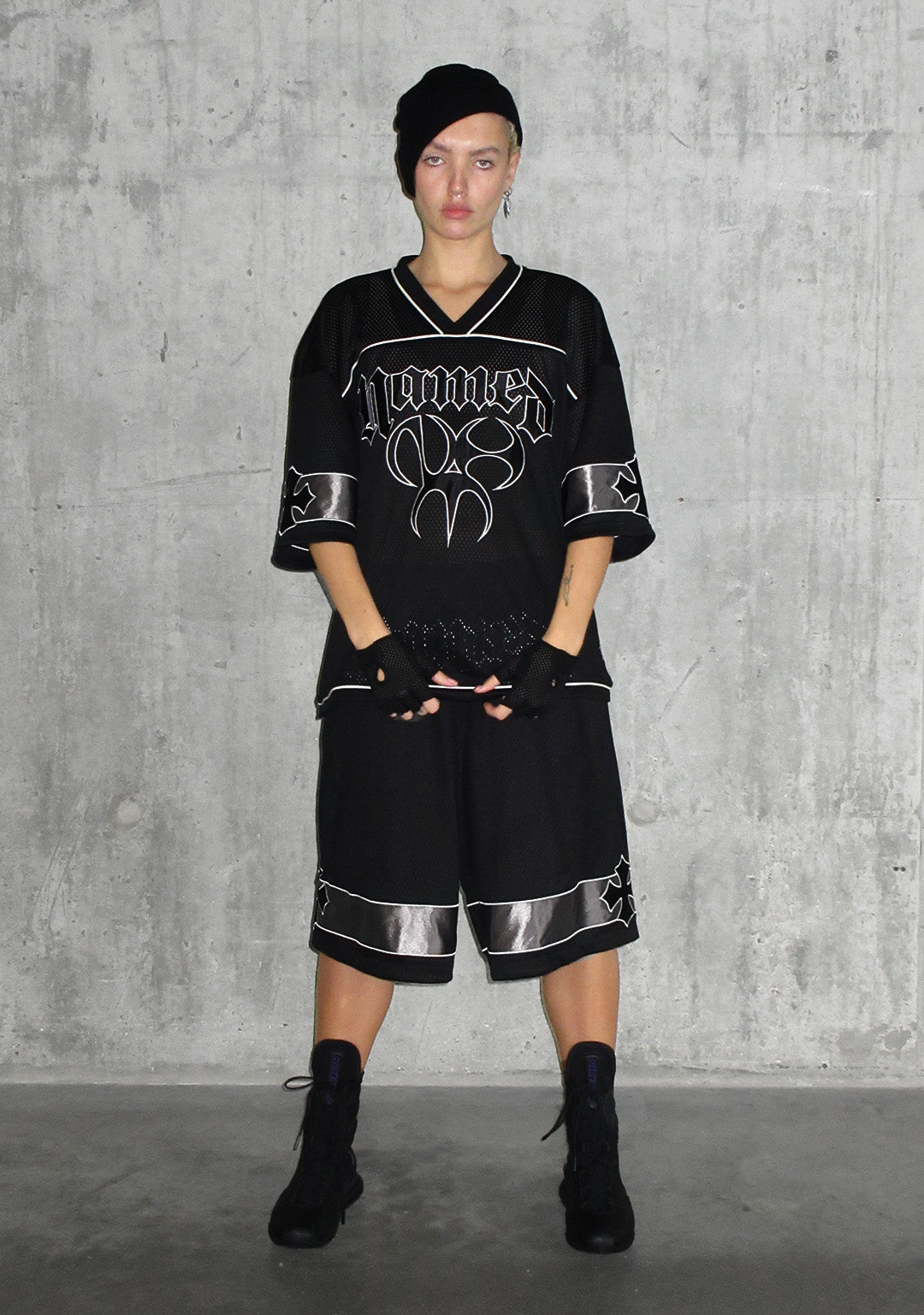 Nth ACTIVE AIRTEX MESH OVERSIZED JERSEY BLACK