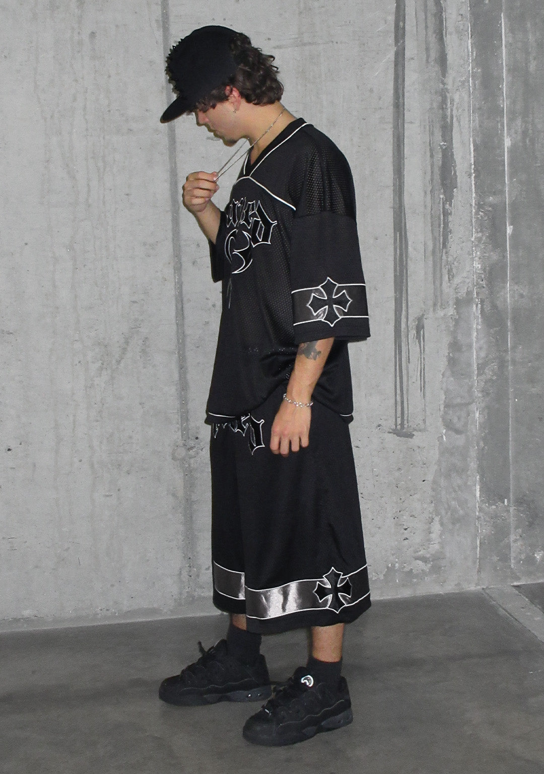 Nth ACTIVE AIRTEX MESH OVERSIZED JERSEY BLACK