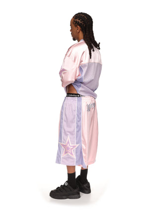 Nth ACTIVE AIRTEX MESH OVERSIZED SHORTS BABY PINK