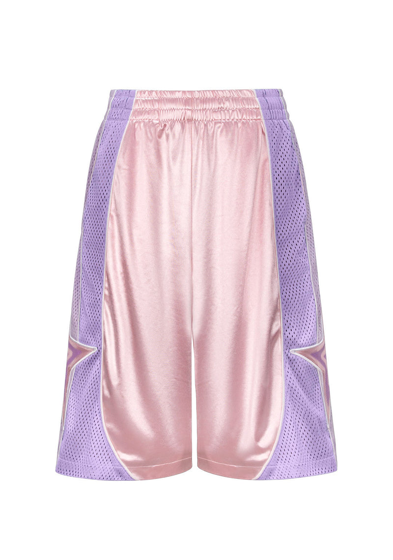 Nth ACTIVE AIRTEX MESH OVERSIZED SHORTS BABY PINK