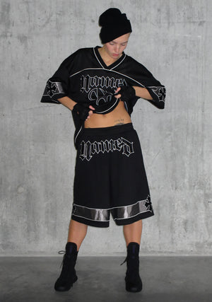 Nth ACTIVE AIRTEX MESH OVERSIZED SHORTS BLACK