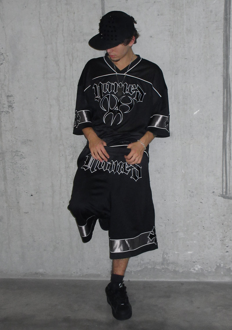 Nth ACTIVE AIRTEX MESH OVERSIZED SHORTS BLACK