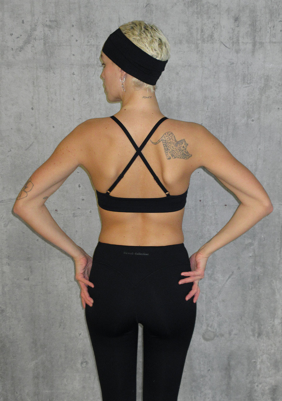 Nth ACTIVE CROSS BACK BRA BLACK