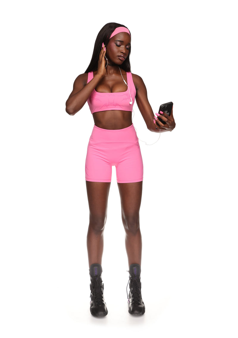 Nth ACTIVE CYBER SHORTS HOT PINK