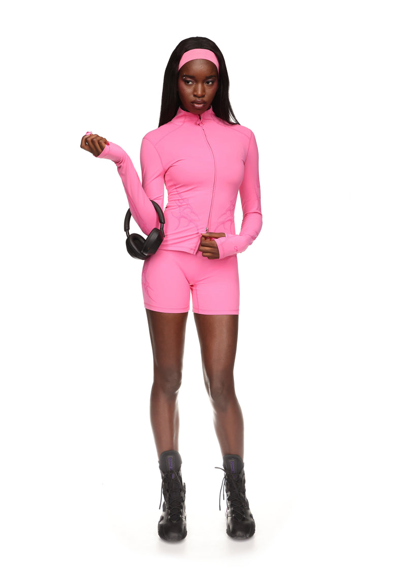 Nth ACTIVE CYBER ZIP THROUGH JACKET HOT PINK