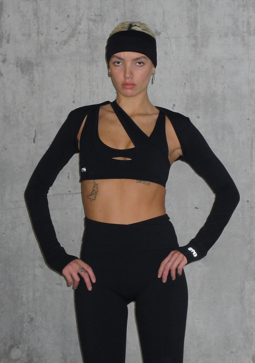 Nth ACTIVE FLARED LEGGINGS BLACK