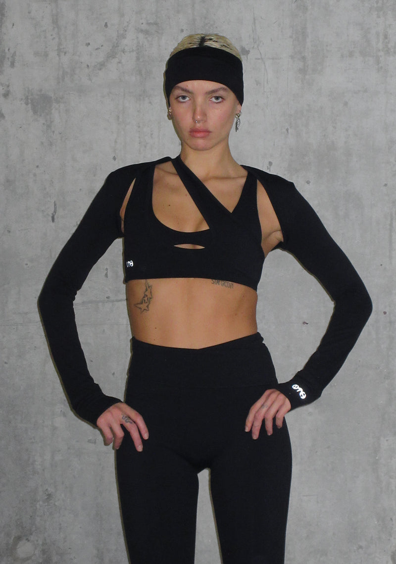 Nth ACTIVE FLARED LEGGINGS BLACK