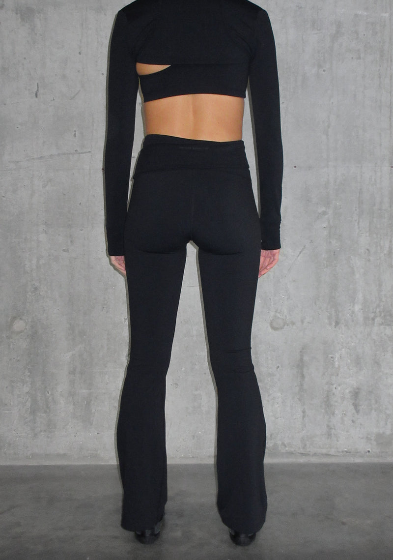 Nth ACTIVE FLARED LEGGINGS BLACK