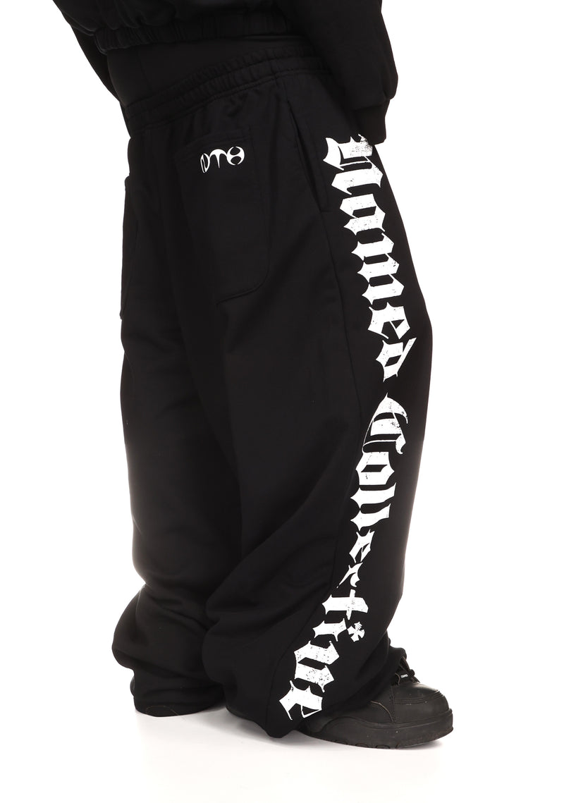 Nth ACTIVE OLD ENGLISH OVERSIZED SWEATPANTS BLACK