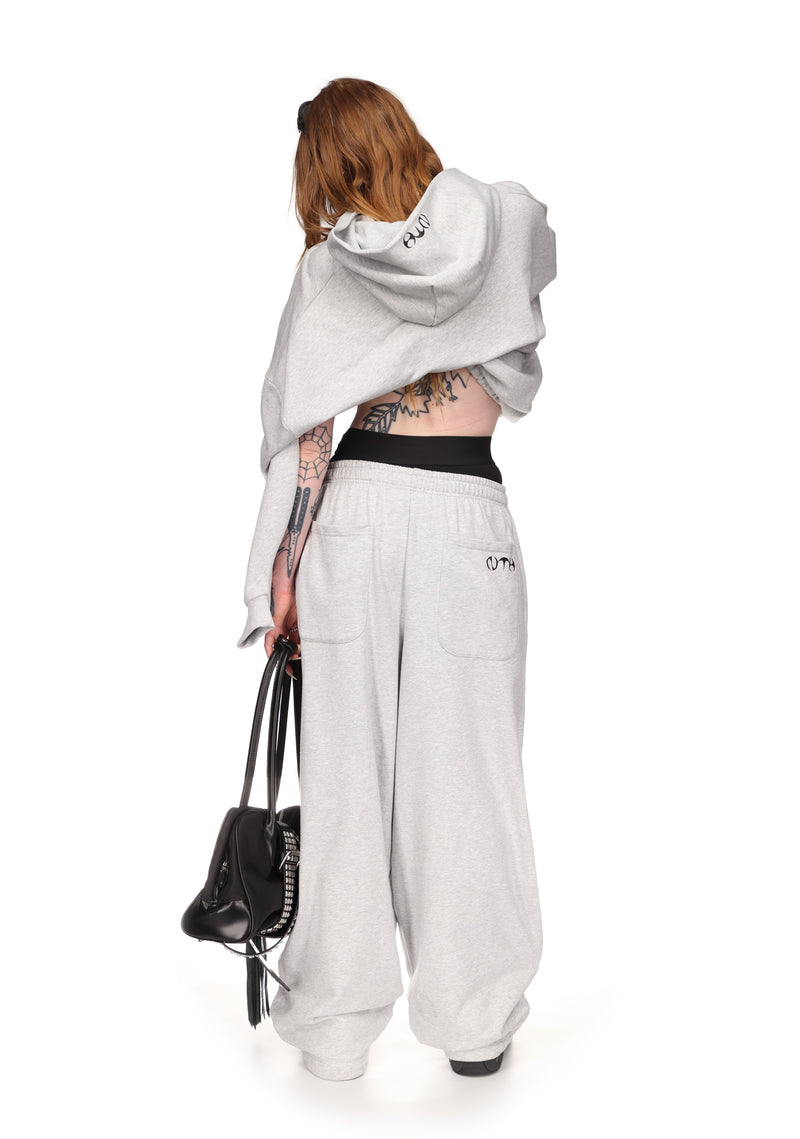 Nth ACTIVE OLD ENGLISH OVERSIZED SWEATPANTS GREY MARL