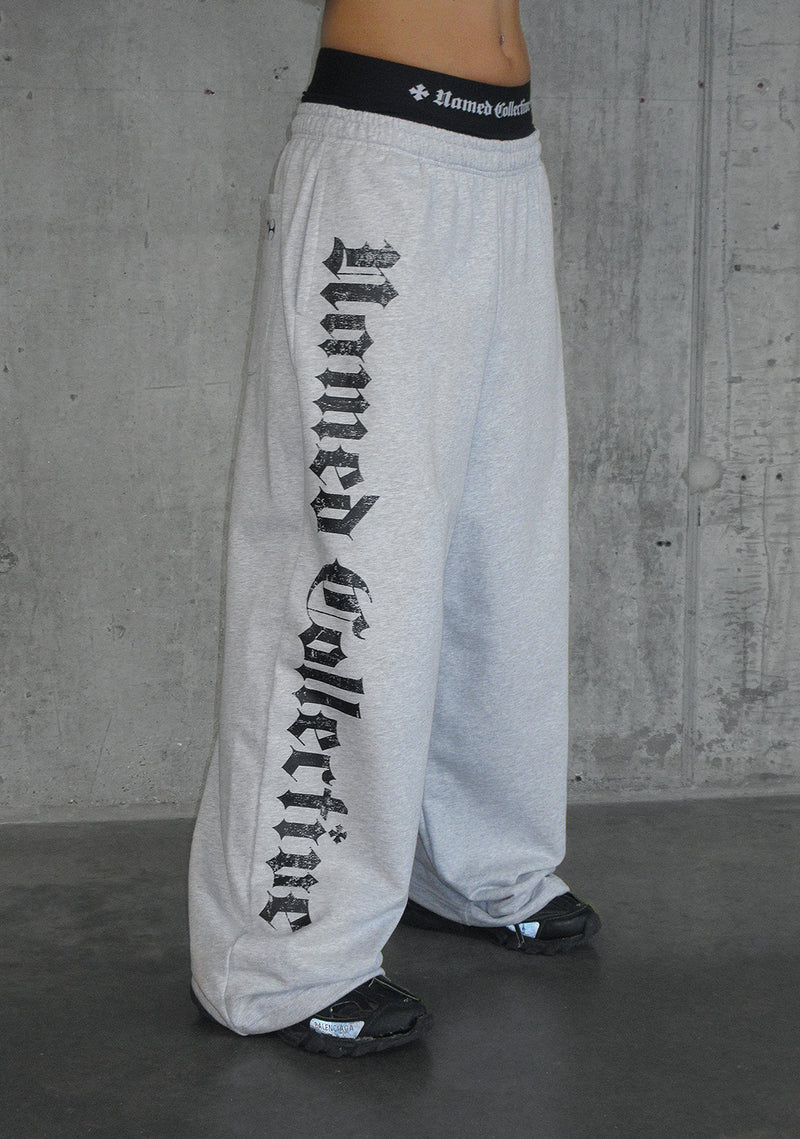 Nth ACTIVE OLD ENGLISH OVERSIZED SWEATPANTS GREY MARL