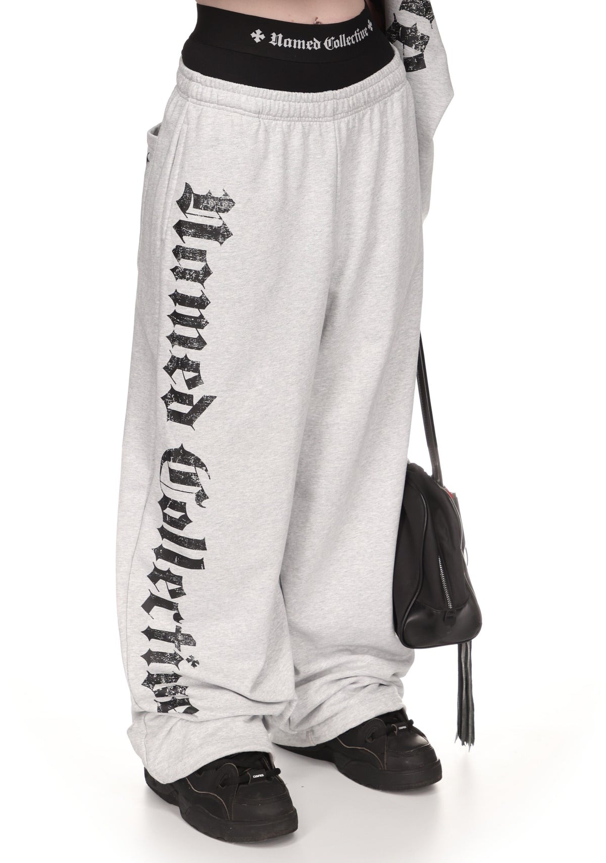 Nth ACTIVE OLD ENGLISH OVERSIZED SWEATPANTS GREY MARL