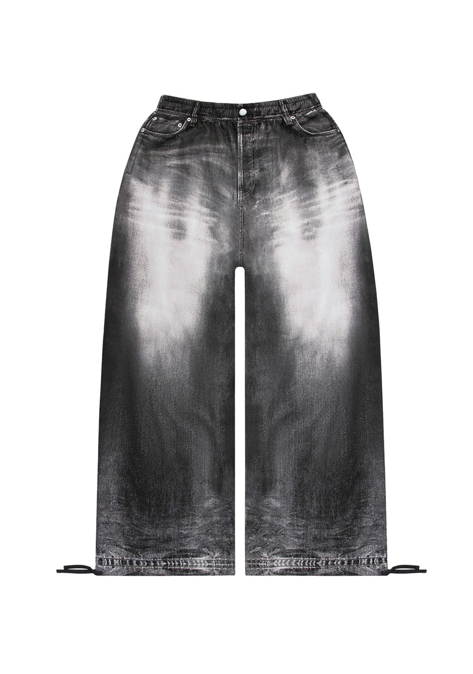 OFF GRID DENIM EFFECT OVERSIZED SWEATPANTS WASHED BLACK