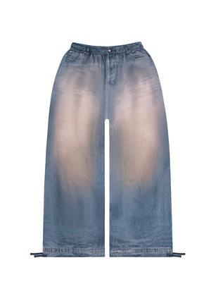 OFF GRID DENIM EFFECT OVERSIZED SWEATPANTS WASHED BLUE