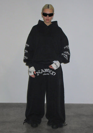 OLD ENGLISH OVERSIZED SWEATPANTS WASHED CHARCOAL