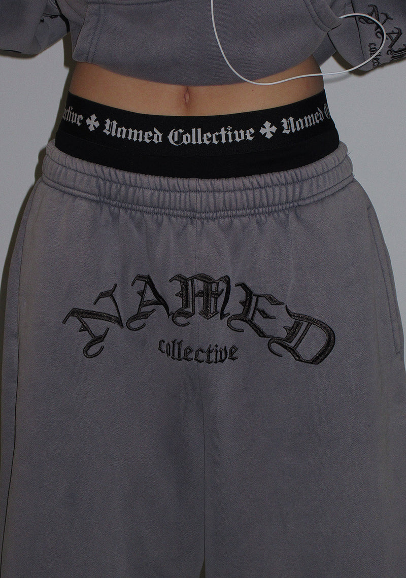 OLD ENGLISH OVERSIZED SWEATPANTS WASHED VINTAGE GREY