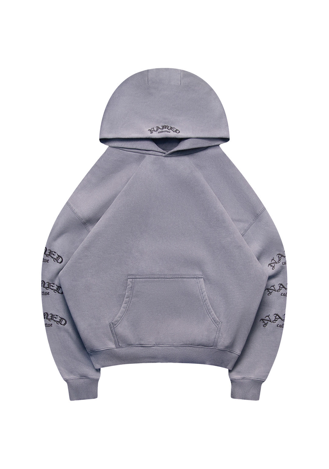 OLD ENGLISH PULLOVER HOODIE WASHED VINTAGE GREY