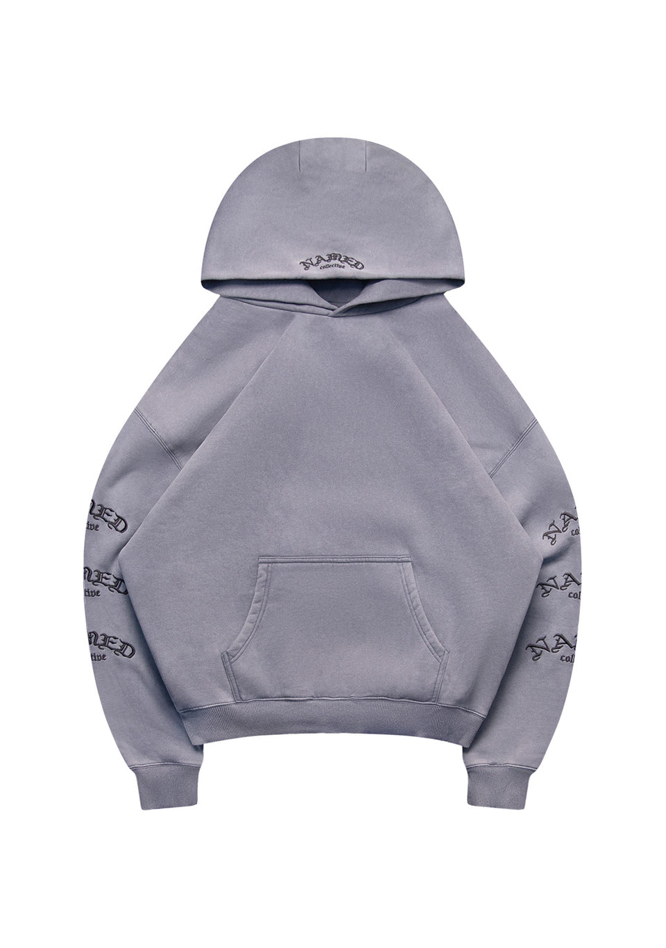 OLD ENGLISH PULLOVER HOODIE WASHED VINTAGE GREY