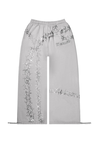 Omen Rhinestone Oversized Sweatpants Smoke Grey – NAMED COLLECTIVE®