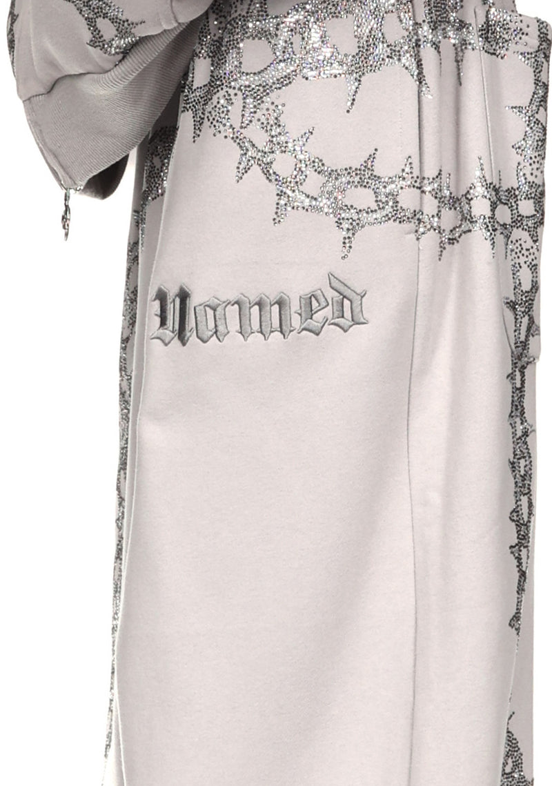 OMEN RHINESTONE OVERSIZED SWEATPANTS SMOKE GREY