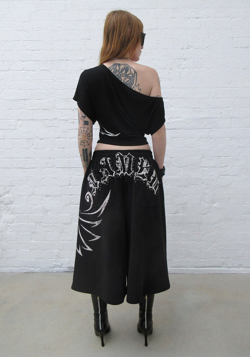OUTLAW OVERSIZED SWEATSHORTS BLACK