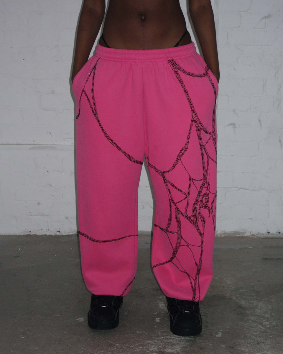 POISON RHINESTONE SWEATPANTS PINK