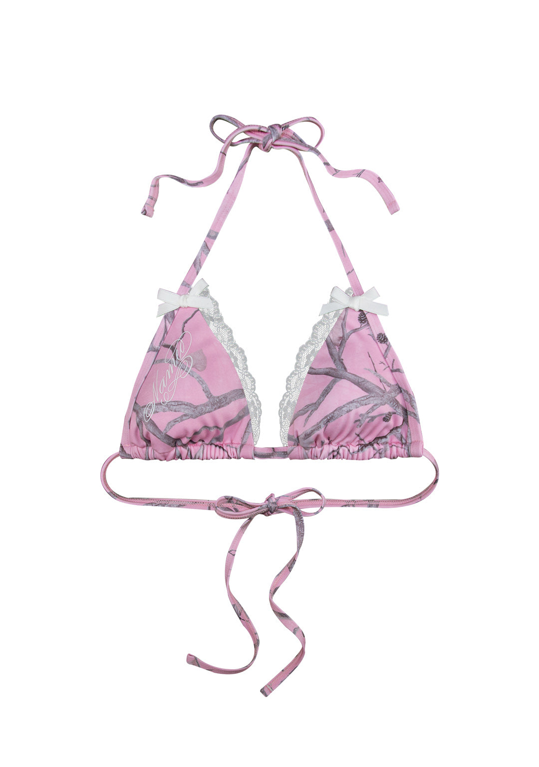 PREY BIKINI TOP PINK CAMO