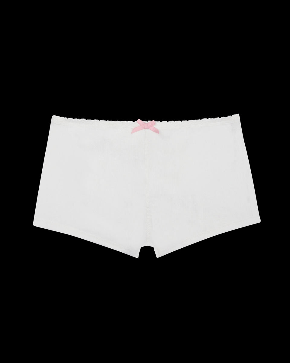 PREY RIBBON HOTPANT SHORTS WHITE