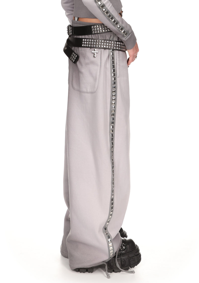 RUMOUR STUDDED OVERSIZED SWEATPANTS GRADIENT GREY