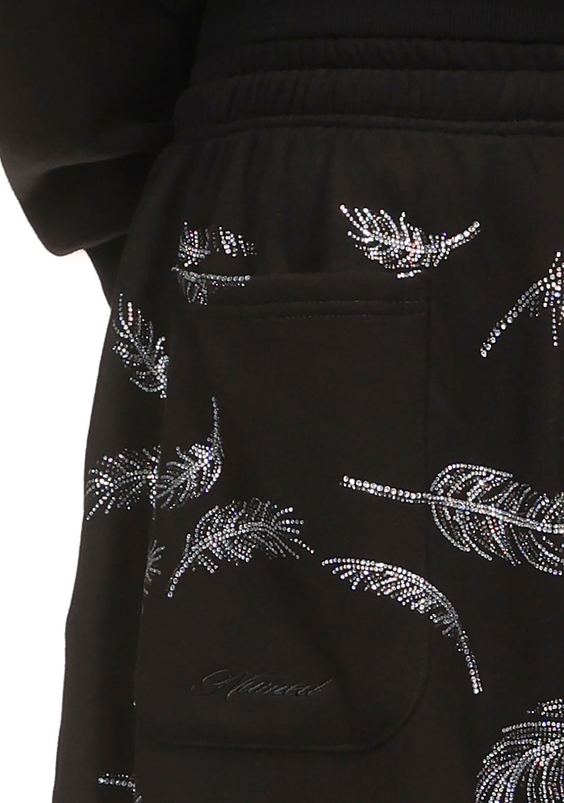 SAINT RHINESTONE OVERSIZED SWEATPANTS BLACK