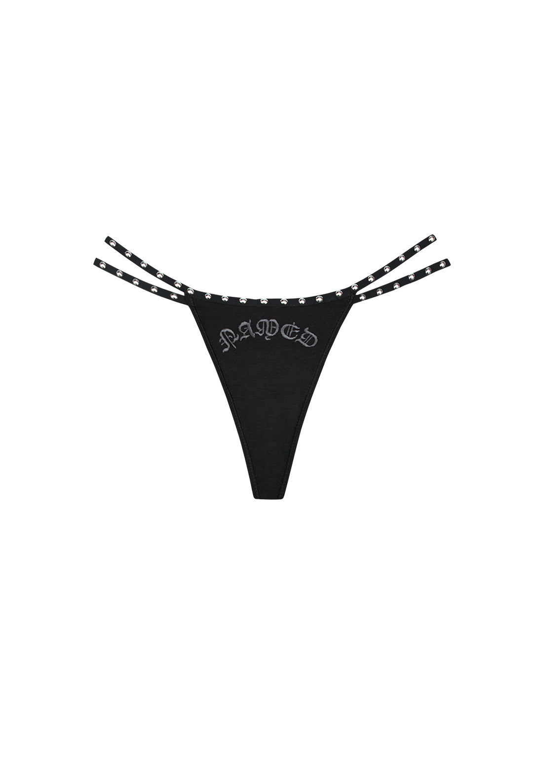ENEMY STUDDED G-STRING BLACK
